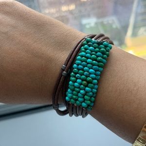 Turquoise beaded bracelet